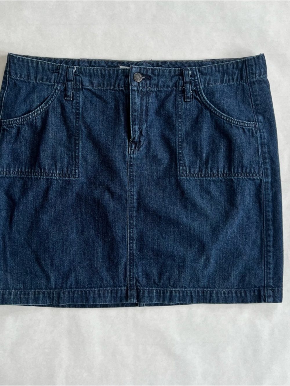 Old Navy 100% Cotton Dark Blue Cotton Denim Skirt Women’s Size 14